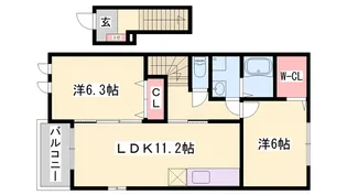 モスフロックス【2階】の間取り