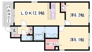 グローブ・キリ【1階】の間取り