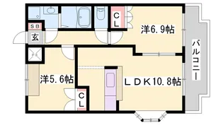 ストークコーポ大津茂【2階】の間取り