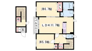 シャーメゾン華【2階】の間取り