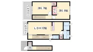 メゾン ド リジェールS【2階】の間取り