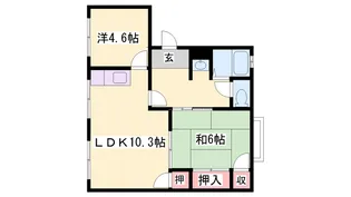 ハイツメイプルタウン【1階】の間取り