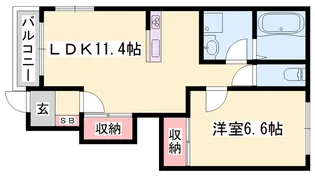 アルシオーネ弐番館【102号室】の間取り