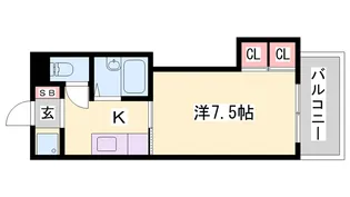 メゾンジュネス【207号室】の間取り