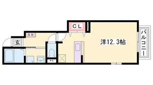 アンソレイエ・S【1階】の間取り