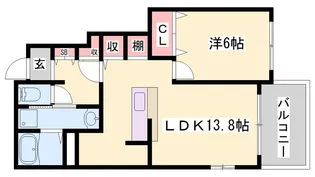 ペールメゾンC【1階】の間取り