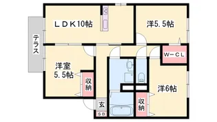 グランモア堂本【1階】の間取り