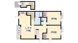 ブリーゼⅡ【2階】の間取り