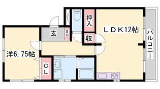 エクレールM【101号室】の間取り