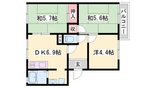 ガーデンハイツ緑ヶ丘【C103号室】の間取り