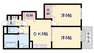 プラムガーデンハウス【1階】の間取り