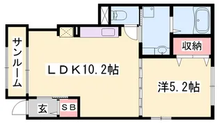 カーサ エレガンテ【103号室】の間取り