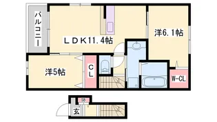 フォルシアⅠ【2階】の間取り