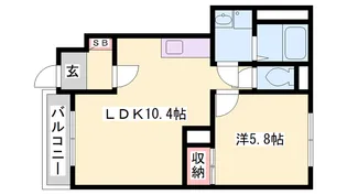 ディライトハウス宝殿【1階】の間取り