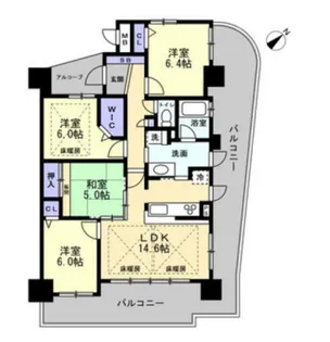 アルファステイツ東今宿【606号室】の間取り