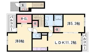 ピアチェーレⅡ【2階】の間取り