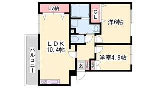 サンリッチ青山【2階】の間取り