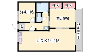 JAハイツ中屋【201号室】の間取り