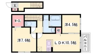 フォーリア A棟【203号室】の間取り