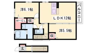 メルベーユ【2階】の間取り