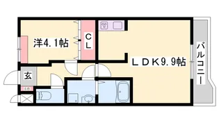 アシューレ【108号室】の間取り