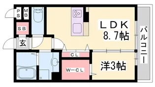 Ott’s Palace【1階】の間取り