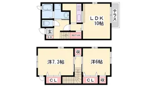 アメニティカスガⅥ【1階】の間取り