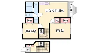 クールブラーシェB【2階】の間取り