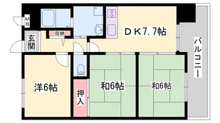 ロイヤルコーポ野田【902号室】の間取り