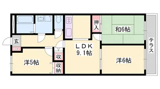 ソフィア花北【205号室】の間取り