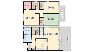 パークハイム壱番館 E棟【E102号室】の間取り