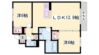 ロイヤルハイツ辻井【103号室】の間取り
