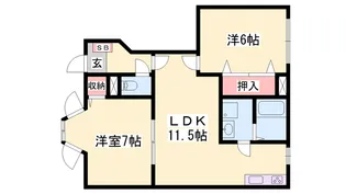 レジデンス夢前【1階】の間取り