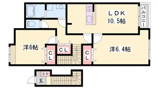 アイエスパレス・イースト【2階】の間取り