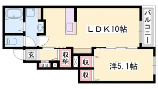 ニューフォレストメゾン【A102号室】の間取り