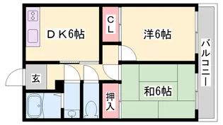 サンハイツ中本町【1階】の間取り