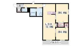 リメインらかんN棟【3階】の間取り