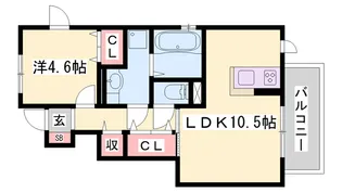 Placido【A101号室】の間取り