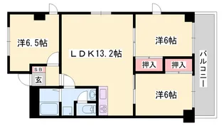 ハイツ野田【406号室】の間取り