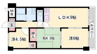 ベネフィス北在家【307号室】の間取り