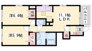 フィオレンティーナⅤ【1階】の間取り