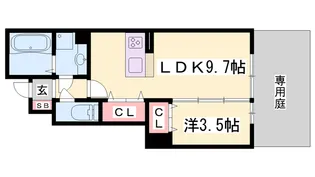 1LDKの間取り画像