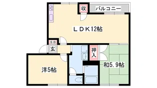 リバーサイドⅡ【1階】の間取り
