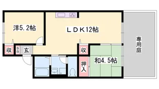 アイネス【B101号室】の間取り