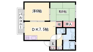 キャッスルハイツ【2階】の間取り