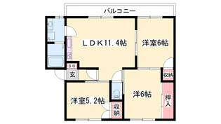 ラフォーレ龍野 Ⅱ棟【1階】の間取り
