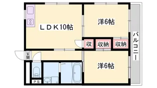 ピュア東姫路【3階】の間取り