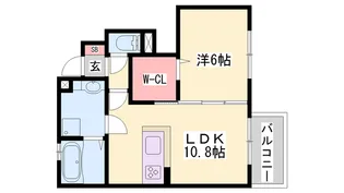 アンベリール・阿保【1階】の間取り