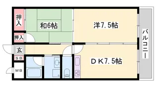 青山NKマンション【607号室】の間取り