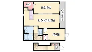 レジデンスK【2階】の間取り